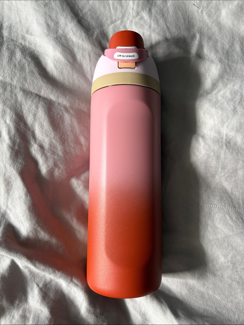 Pink and Orange Ombre Owala Water Bottle
